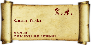 Kassa Aida névjegykártya
